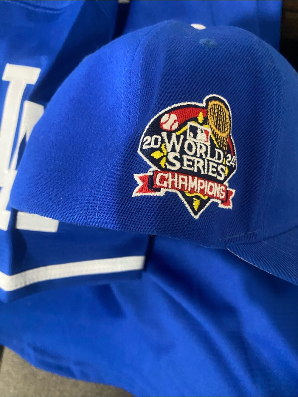 Nike Royal Blue Dodgers Jersey with White Script and Red Number Jackie Robinson - Picture 5 of 6